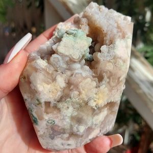 Pink Amethyst Flower Agate Freeform